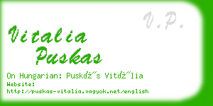vitalia puskas business card